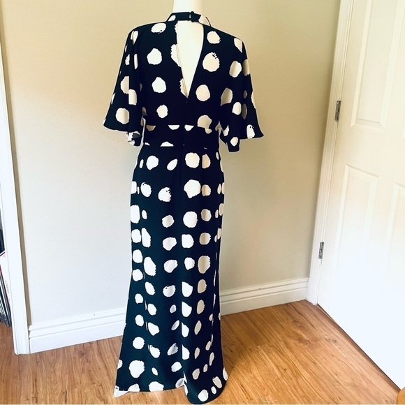 TRUTH & FABLE Keyhole Black & White Maxi Dress – Size M - Picture 12 of 17